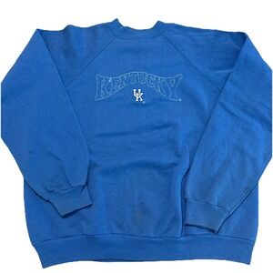 Vintage Kentucky Wildcats Crewneck Sweatshirt Mens XL Blue Hanes USA NCAA